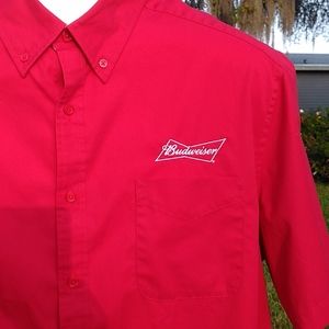 Budweiser Bud Light Red Men's Button-down by Port Authority